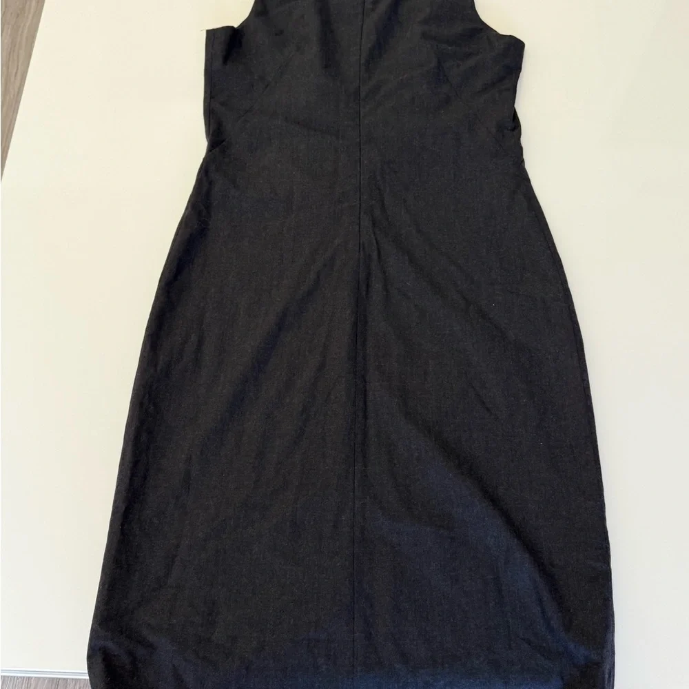 BANANA REPUBLIC Gray 95% Wool stretch Dress Size 4 Made in Italy - Picture 7 of 8